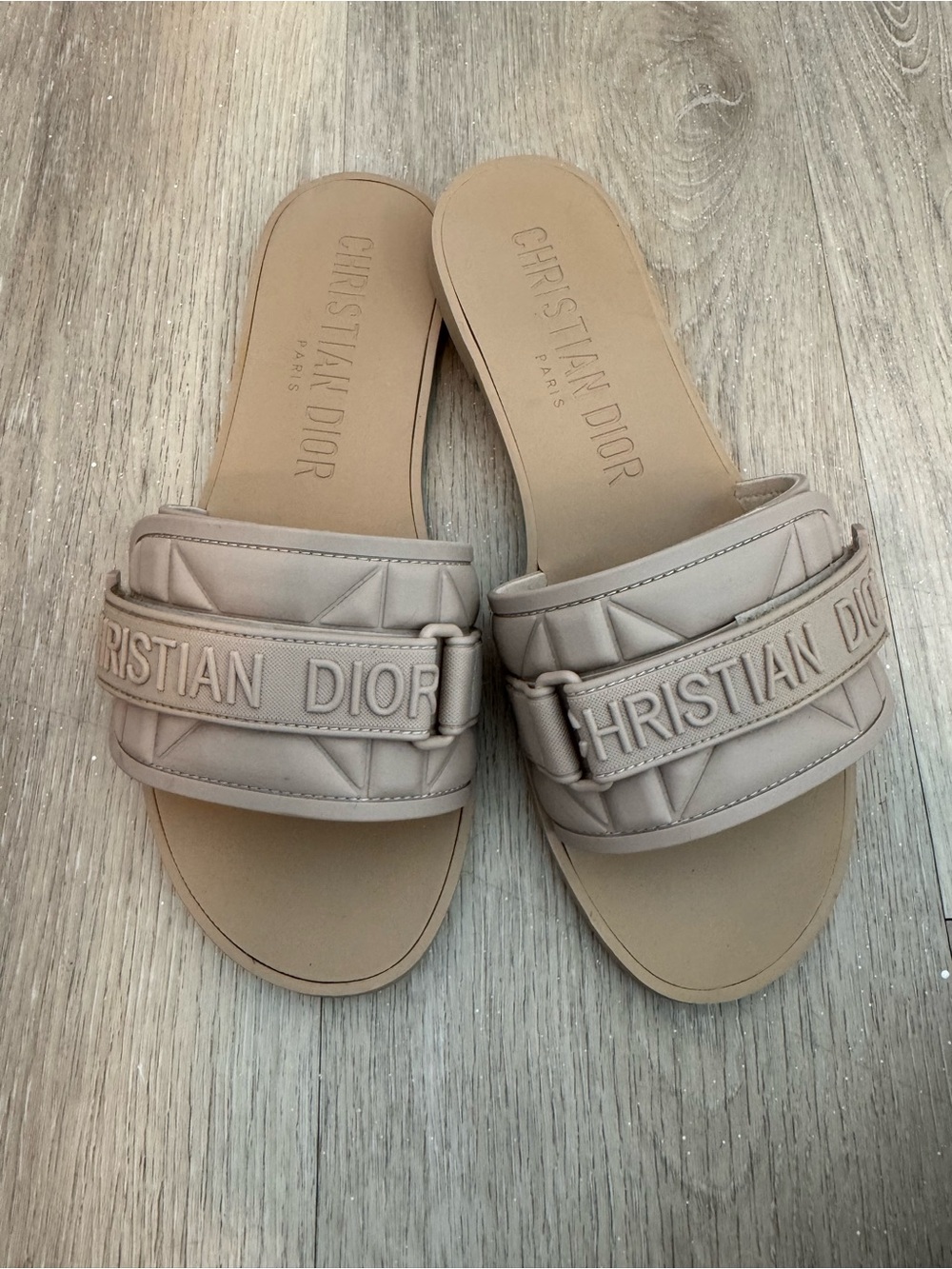 Dior Beige Slide Sandals - Women's